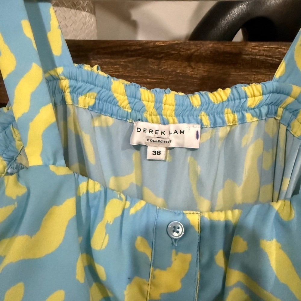 Derek Lam Blue and Yellow Maxi Dress - Picture 6 of 10